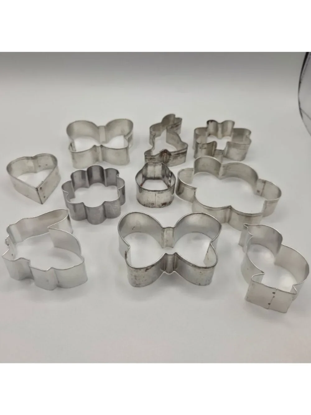 Vtg Cookie Cutters Butterfly Rabbit Clover Heart Spring Shapes Wilton Set of 10